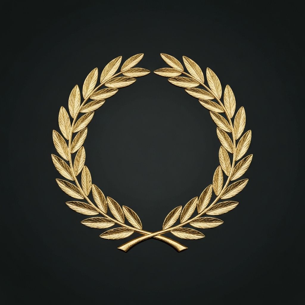 Metal Laurel Wreath Trophy