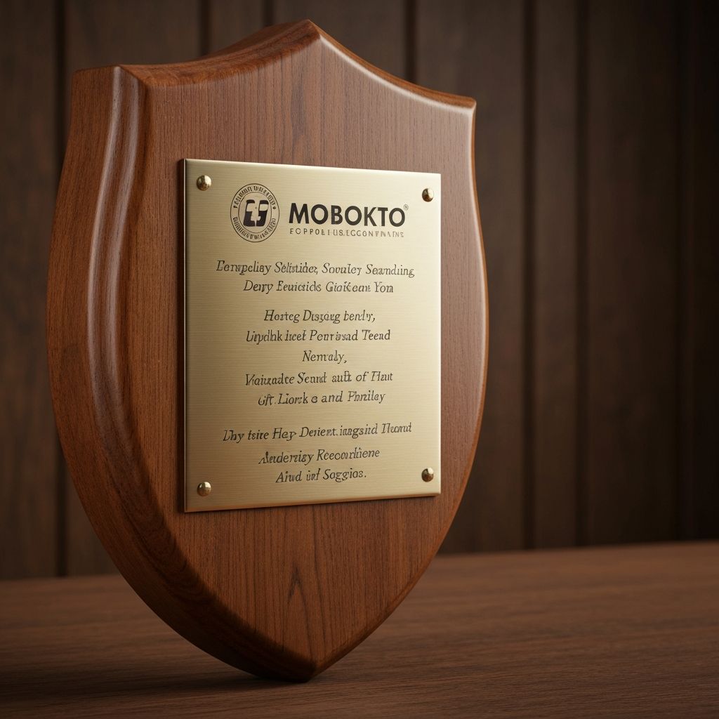 Wooden Shield Recognition Plaque