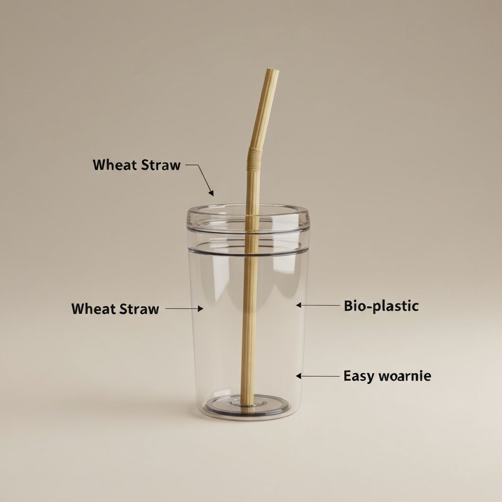 Wheat Straw Coffee Sipper