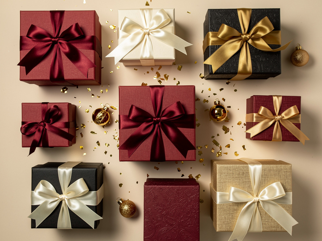 Gift boxes background