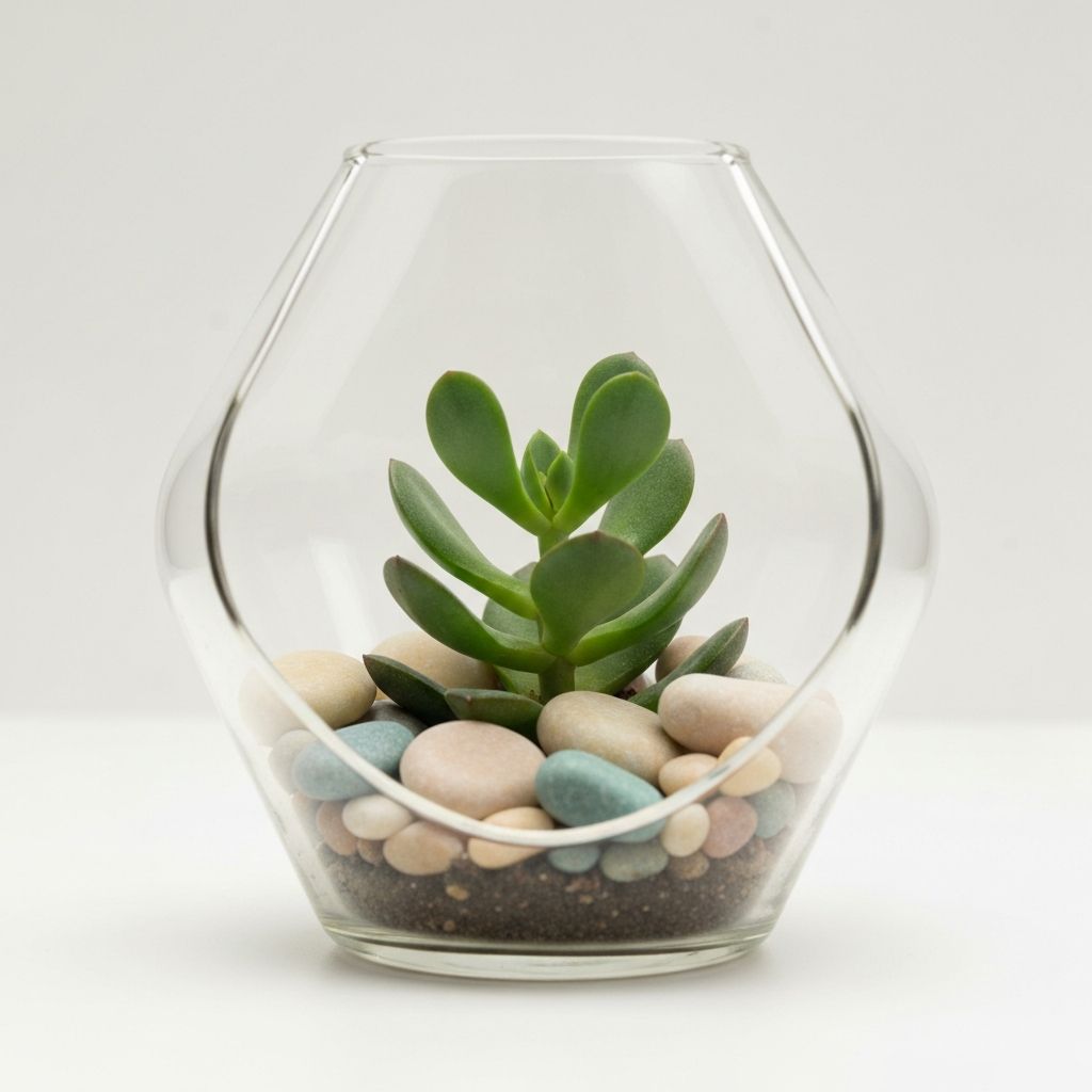 Jade Plant 4" Glass Terrarium