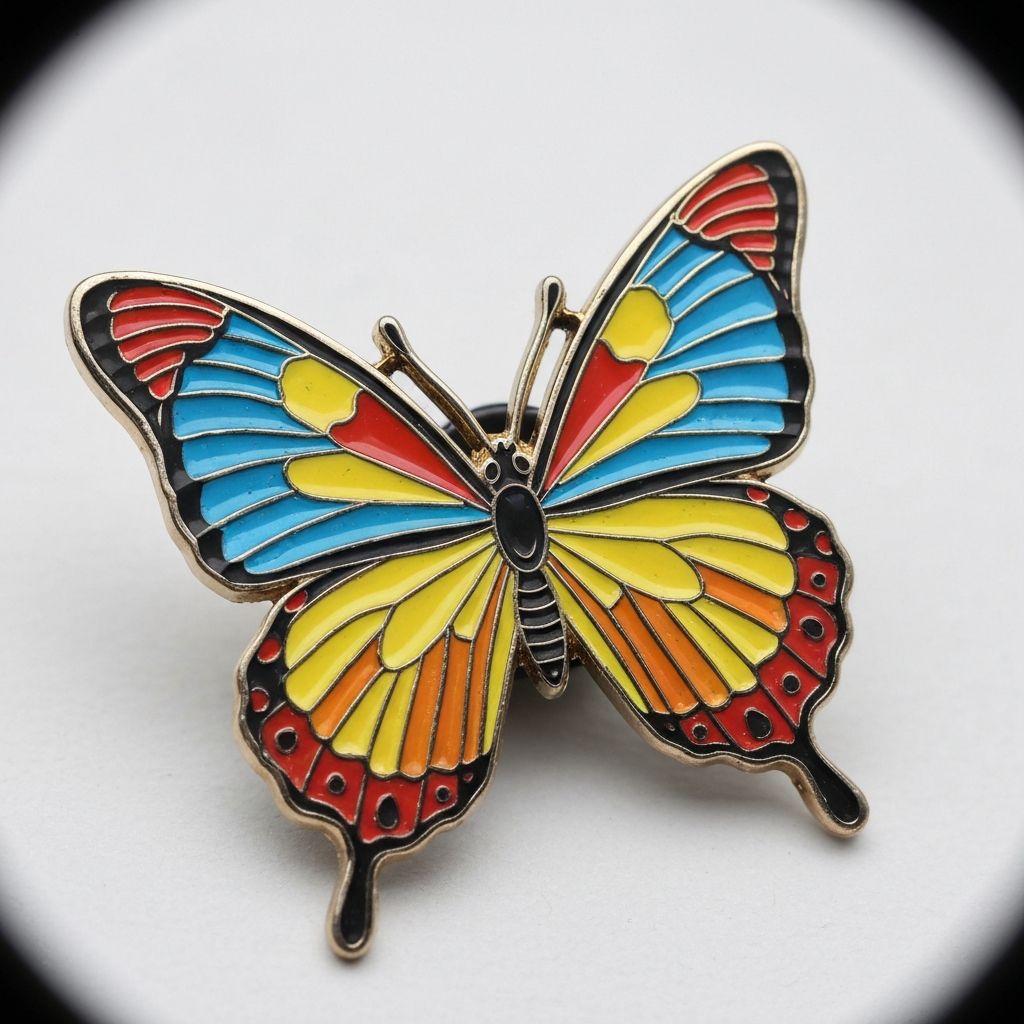 Animal Lapel Pin - Butterfly Design
