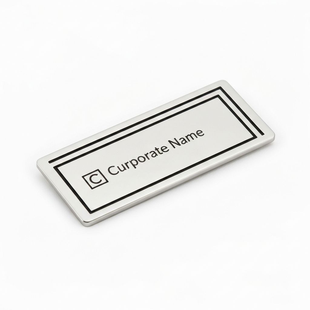 Custom Name Badge - Silver Plating