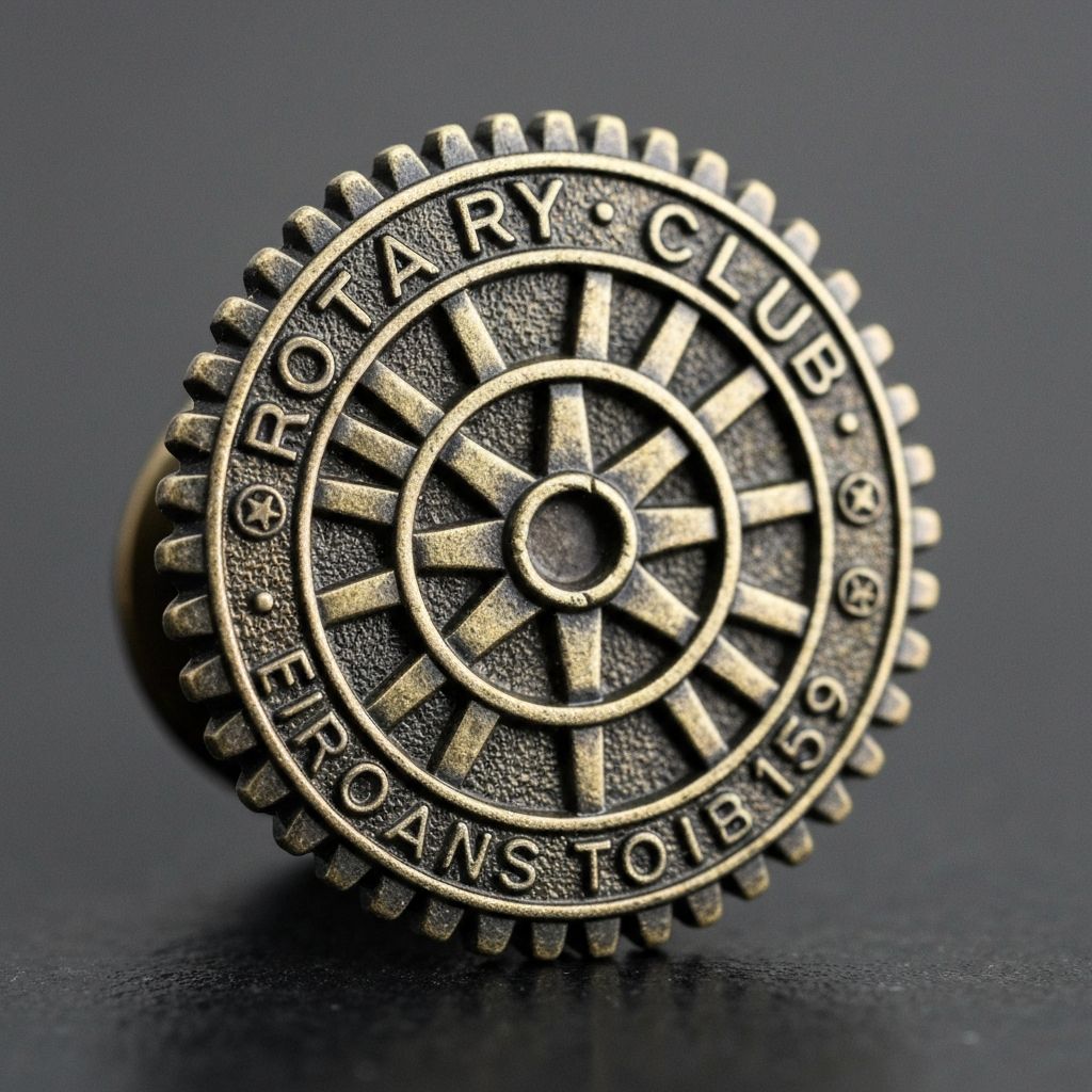 Rotary Club Lapel Pin - Antique Finish