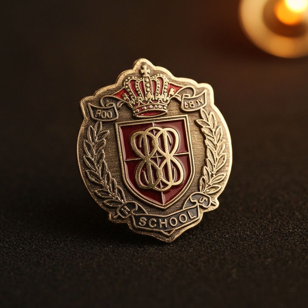 School Lapel Pin - Custom Crest