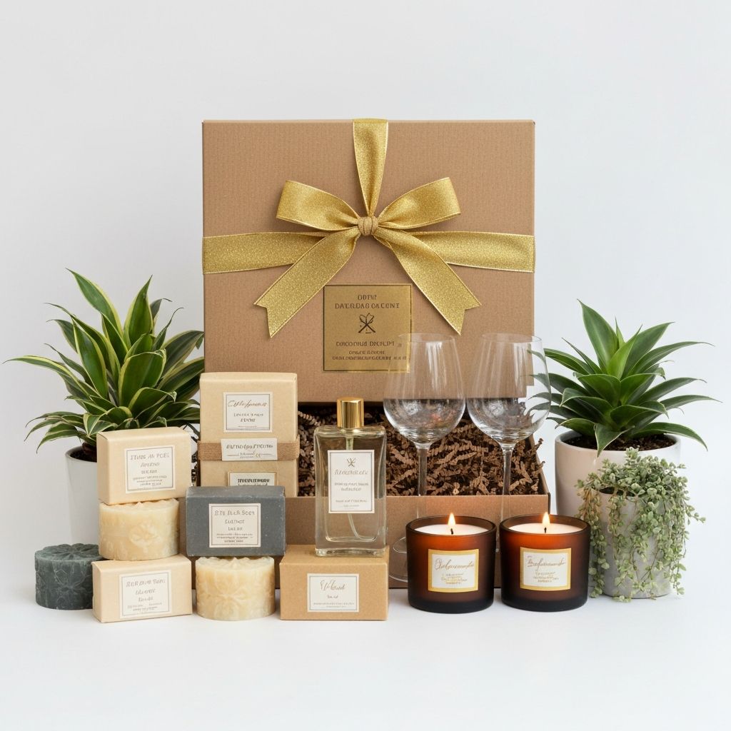 Customized gift hamper with personalized items